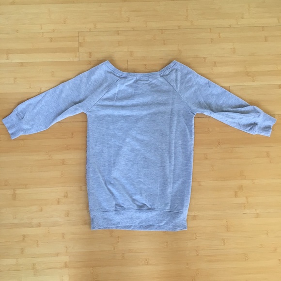 Wet Seal Pink/Grey Sequin Crew Neck Sweater - Picture 3 of 4